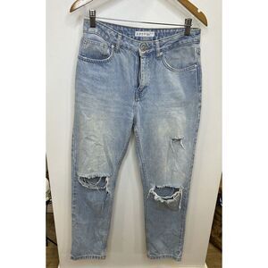 Denim .com Jeans Womens Size 6 High‎ Rise Fly Blossom Distressed Slouchy